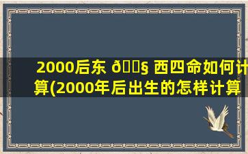 2000后东 🐧 西四命如何计算(2000年后出生的怎样计算命卦)